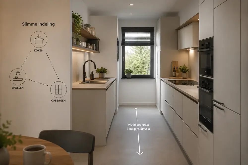 basis van een kleine keuken inrichten