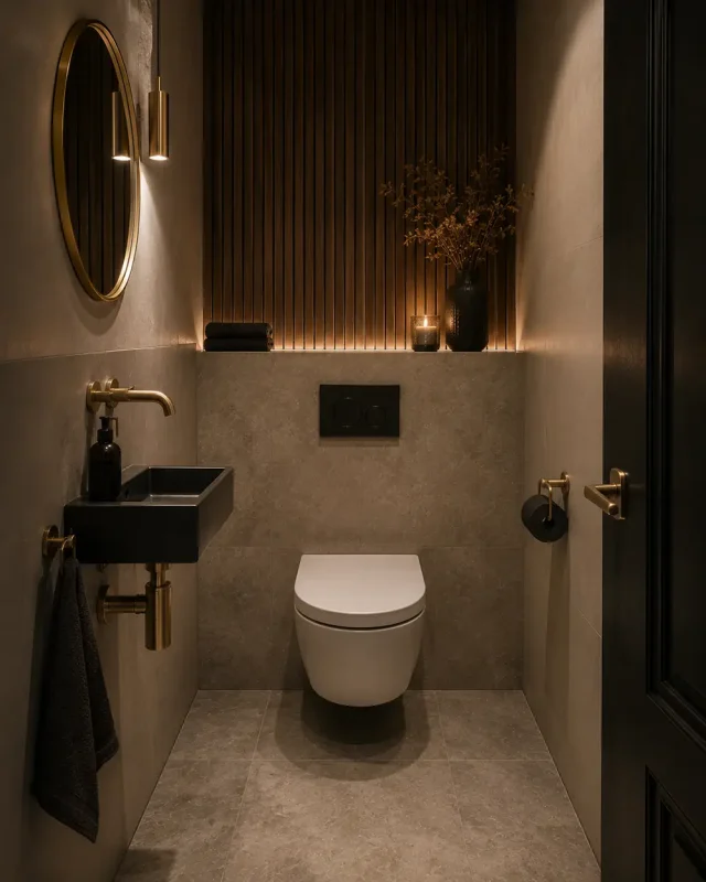 hotel chique toilet voor een kleine ruimte inspiratie