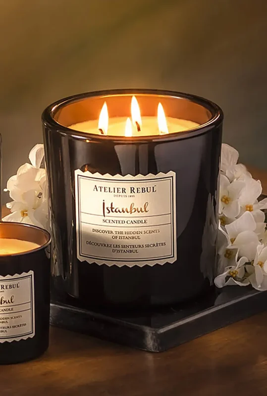 Istanbul Scented Candle lit