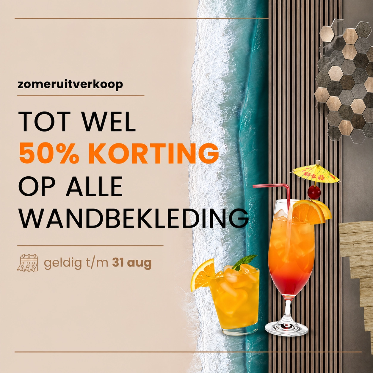 isodeco zomeruitverkoop banner vierkant