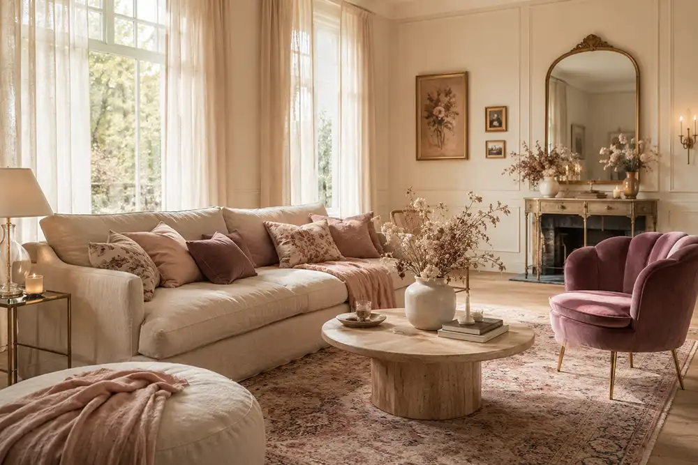 romantische stijl woonkamer