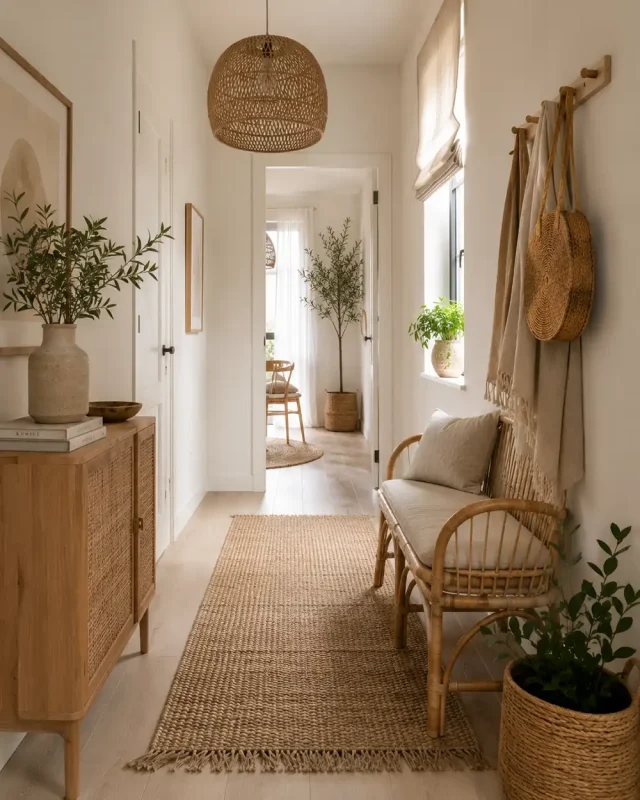 scandi boho gangpad met een rustige uitstraling