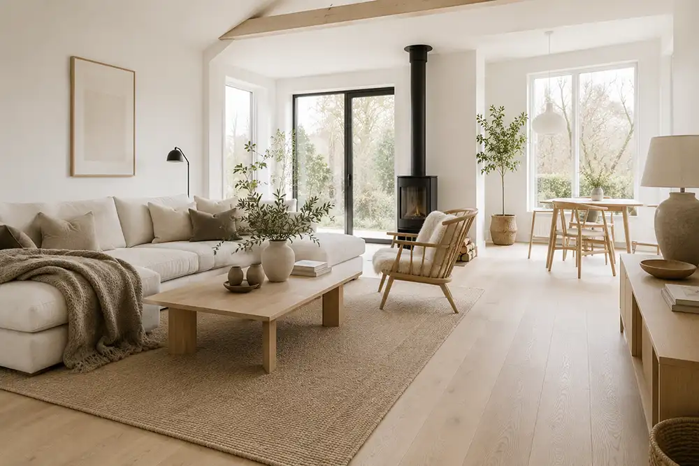 landelijk modern interieur met scandinavische invloeden