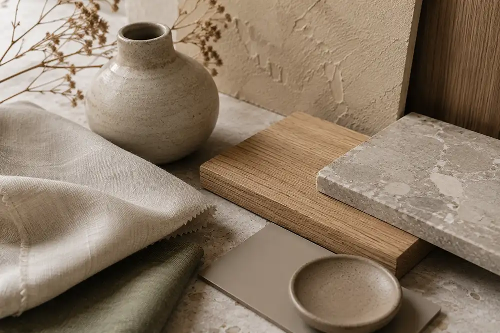 neutrale kleuren voor een modern landelijk interieur