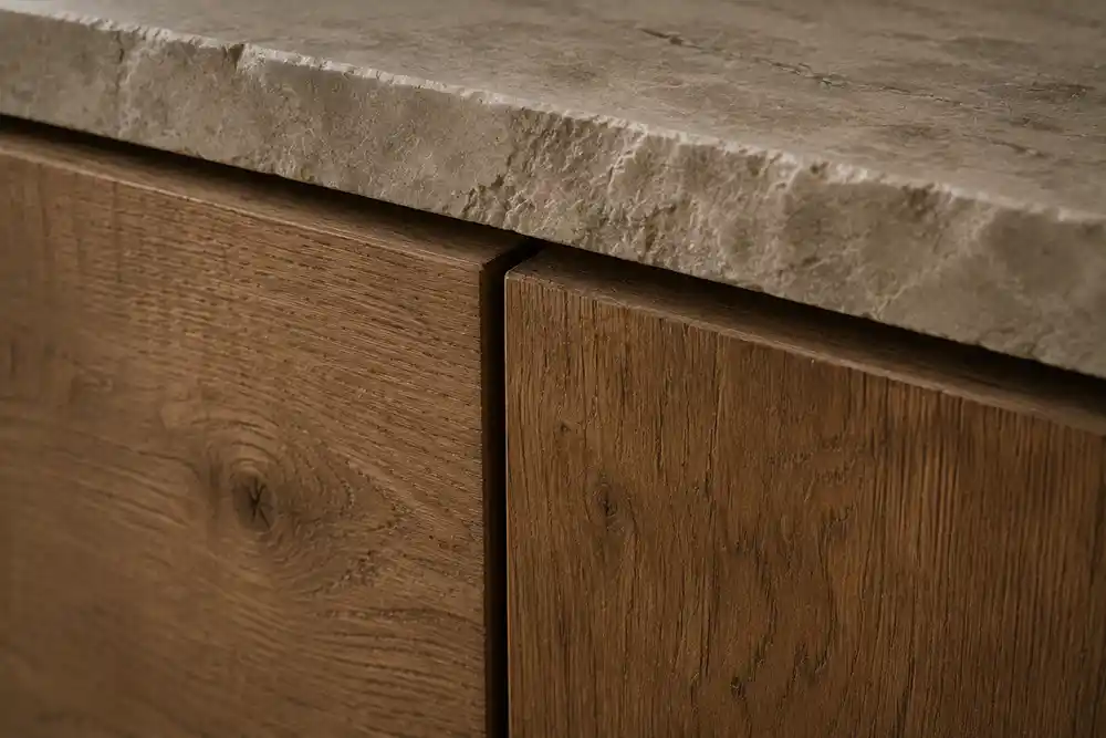 wabi sabi keuken met natuurlijke nerven en imperfecties
