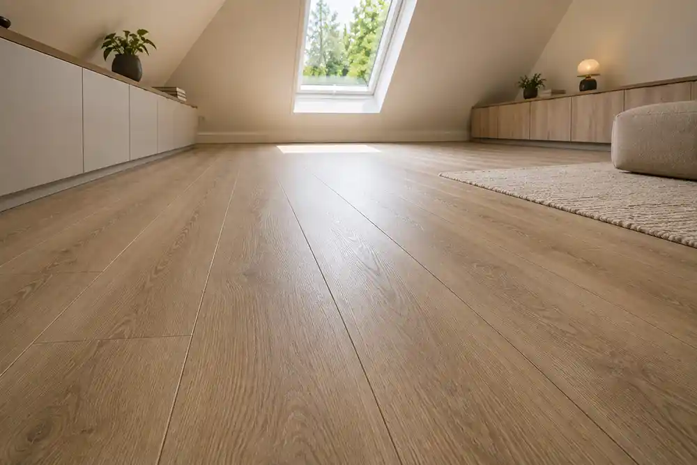 pvc houtlook vloer op zolder